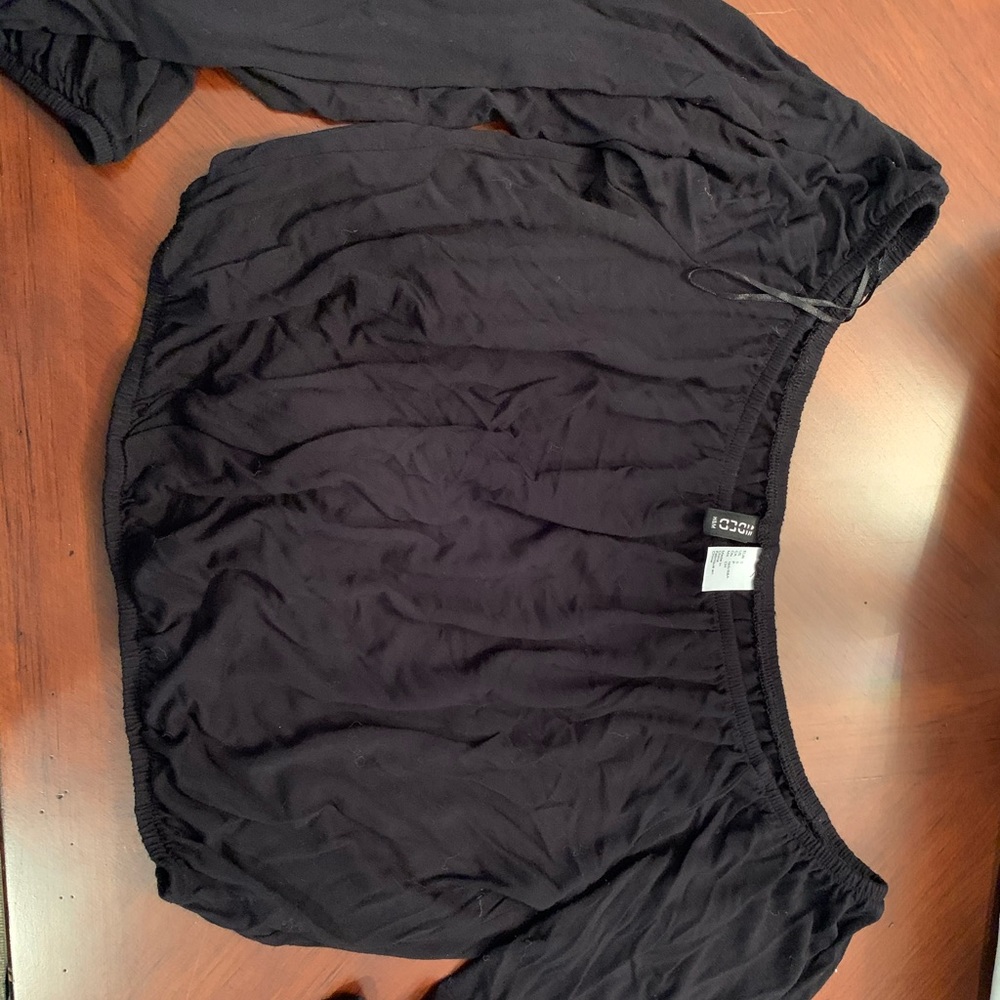 Black off the shoulder top